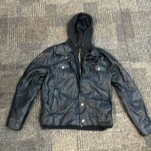 Obey Black Medium Men or Women’s polyeurathane Jacket with hood